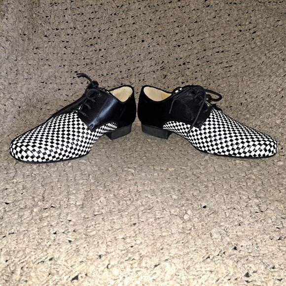 Werner Kern Other - NUEVA EPOCA-Cordova-Woven Black/White Leather Dance Shoes-Sz 6.5UK/8US-NWOB